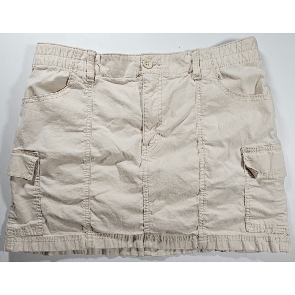 Hollister Juniors Large Beige High-Rise Skirt